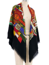 Gucci Equestrian Ribbon Wool Shawl Accessory arcadeshops.com