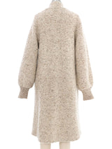 Oatmeal Wool Longline Cardigan Top arcadeshops.com