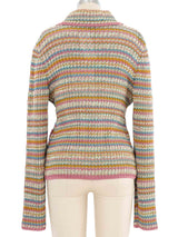 Chanel Zip Front Cardigan Top arcadeshops.com