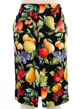 Dolce & Gabbana Fruit Printed Satin Skirt Bottom arcadeshops.com