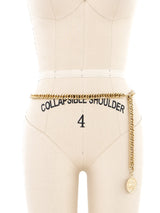 Gold-Tone Coin Accented Chain Belt Accessory arcadeshops.com