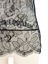Plein Sud Black Lace Peplum Top