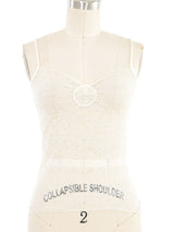 2004 Chanel Le Make-Up White Lace Tank