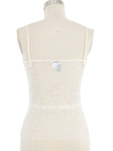 2004 Chanel Le Make-Up White Lace Tank