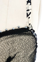 2002 Chanel Black Lace Camisole and Cashmere Ensemble