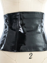 2001 Chanel Patent Leather Corseted Waist Belt