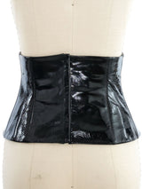 2001 Chanel Patent Leather Corseted Waist Belt