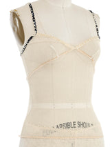 2002 Chanel Ivory Lace Camisole and Cashmere Ensemble Suit arcadeshops.com