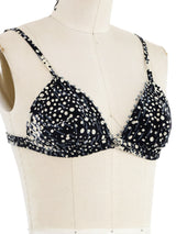 2002 Chanel Printed Silk Bra and Short Set