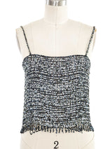 2009 Chanel Sequin Silk Cami Top Top arcadeshops.com