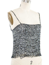 2009 Chanel Sequin Silk Cami Top Top arcadeshops.com