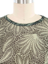 Dries Van Noten Sheer Palm Print Top