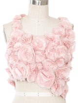 2003 Chanel Pink Rosette Sleeveless Top