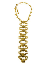 Goldtone Coiled Chain Bib Necklace