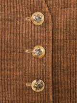 Hermes Cord Paneled Cropped Jacket