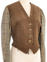 Hermes Cord Paneled Cropped Jacket