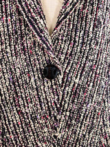 Celine Velvet Trim Tweed Blazer