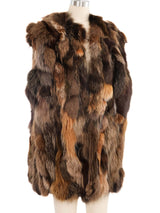 1990s Patchwork Fox Fur Vest