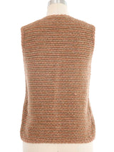 St John Copper Metallic Knit Vest Top arcadeshops.com