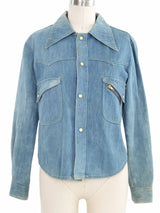 1970s Daisy Painted Denim Ensemble