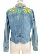 1970s Daisy Painted Denim Ensemble