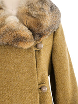 1960s Fur Trimmed Tweed Wool Coat Jacket arcadeshops.com