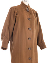 Balenciaga Brown Wool Overcoat Outerwear arcadeshops.com