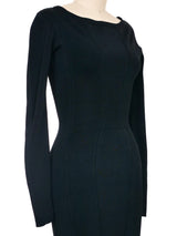 Alaia Black Compact Knit Dress