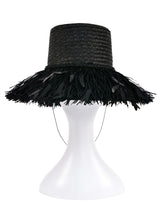 1960s Raffia Fringe Bucket Hat