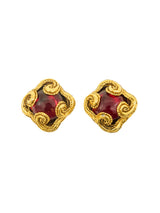 Antigona Paris Red Glass Earrings