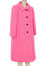 Bergdorf Goodman Pink Trapeze Coat Outerwear arcadeshops.com
