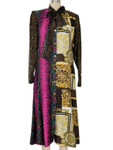 Versace Mixed Print Silk Shirt Dress Dress arcadeshops.com