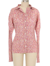Issey Miyake Pleats Please Pink Granite Printed Jacket Jacket arcadeshops.com