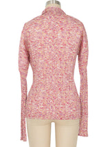 Issey Miyake Pleats Please Pink Granite Printed Jacket Jacket arcadeshops.com