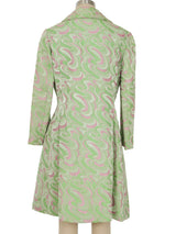 1960s Pastel Swirl Brocade Coat Outerwear arcadeshops.com