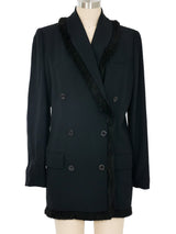 1998 Christian Dior Silk Fringe Double Breasted Tailored Jacket Jacket arcadeshops.com
