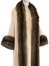 Normal Norell Tan Sable Trimmed Dress Ensemble Suit arcadeshops.com