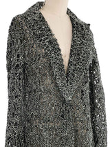 Gianfranco Ferre Roped Open Front Lace Jacket Jacket arcadeshops.com