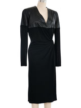 Jean Paul Gaultier Leather Shoulder Wrap Dress Dress arcadeshops.com