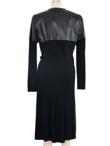 Jean Paul Gaultier Leather Shoulder Wrap Dress Dress arcadeshops.com