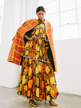 Jean Varon Sunset Halter Ruffle Gown Dress arcadeshops.com