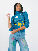 Duck Intarsia Sweater Top arcadeshops.com