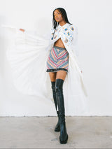 Missoni Fringe Trimmed Chevron Mini Skirt Bottom arcadeshops.com