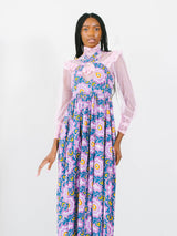 Victorian Style Pink Swiss Dot Lace Mesh Blouse Top arcadeshops.com