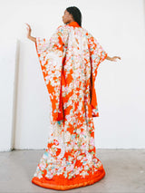 Red Floral Embroidered Dimensional Trim Kimono Jacket arcadeshops.com