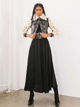 1970s Faux Fur Trimmed Leather Jacket Jacket arcadeshops.com