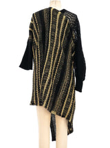 Junya Watanabe Metallic Stripe Wrap Sweater Top arcadeshops.com