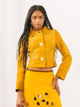 1970s Cropped Suede Jacket Jacket arcadeshops.com
