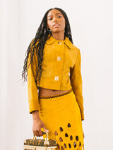 1970s Cropped Suede Jacket Jacket arcadeshops.com