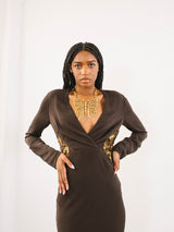 Goldtone Articulated Butterfly Necklace Accessory arcadeshops.com